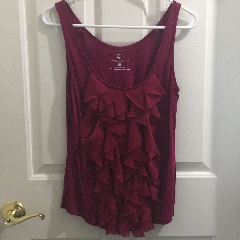 Women’s ruffle front tank